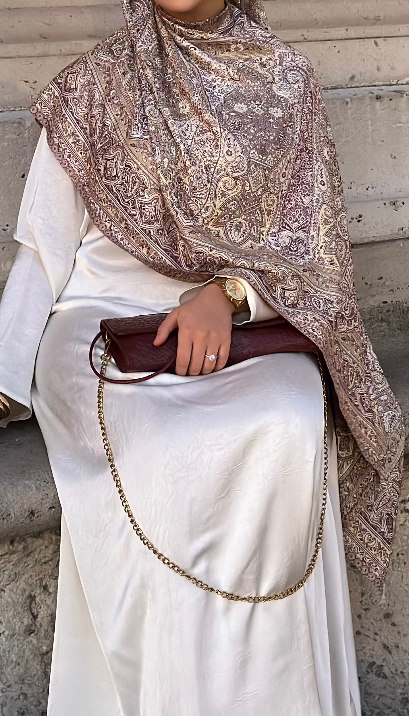 PASHMINA CACHEMIRE A STRASS PRÉ COMMANDE