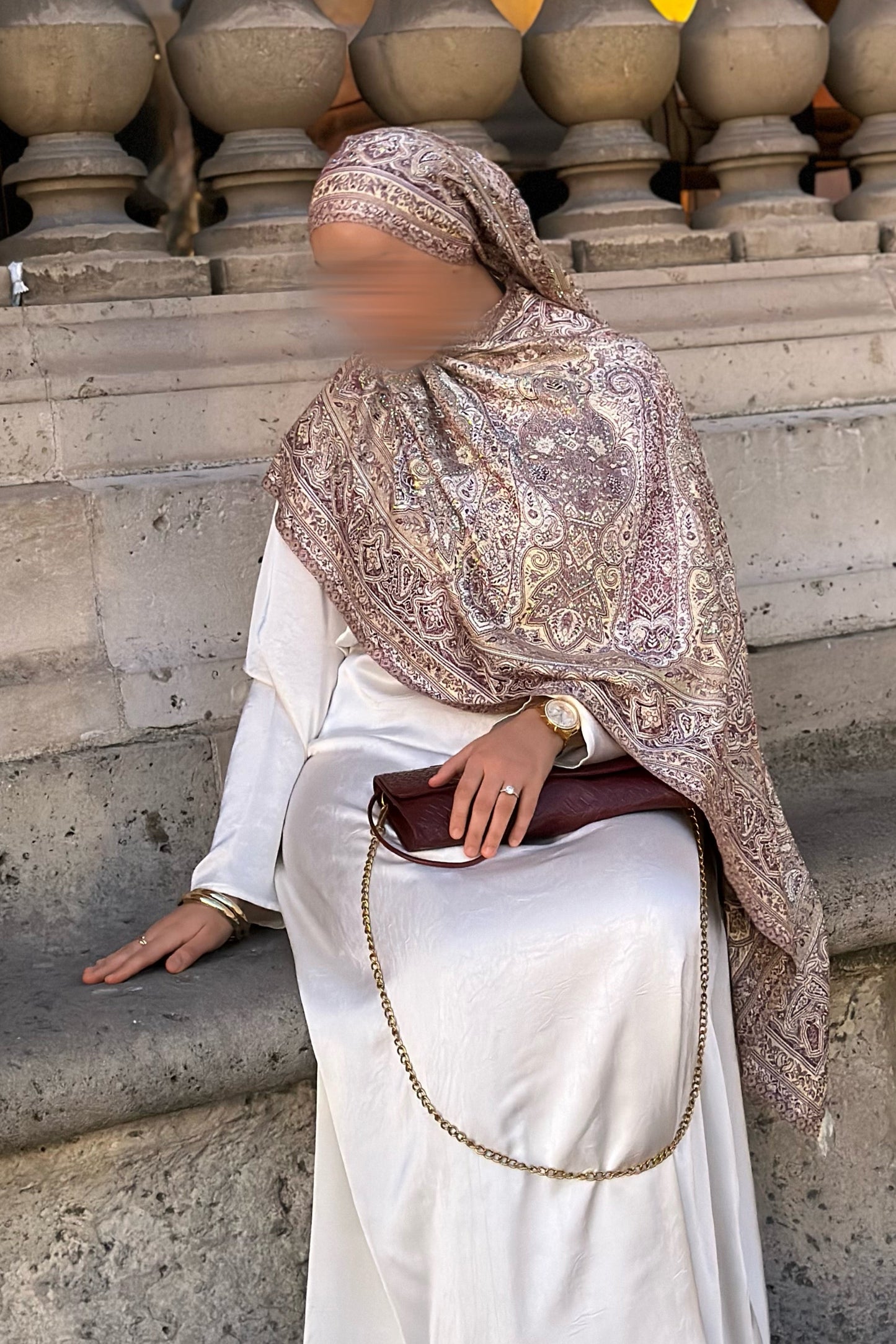 PASHMINA CACHEMIRE A STRASS PRÉ COMMANDE