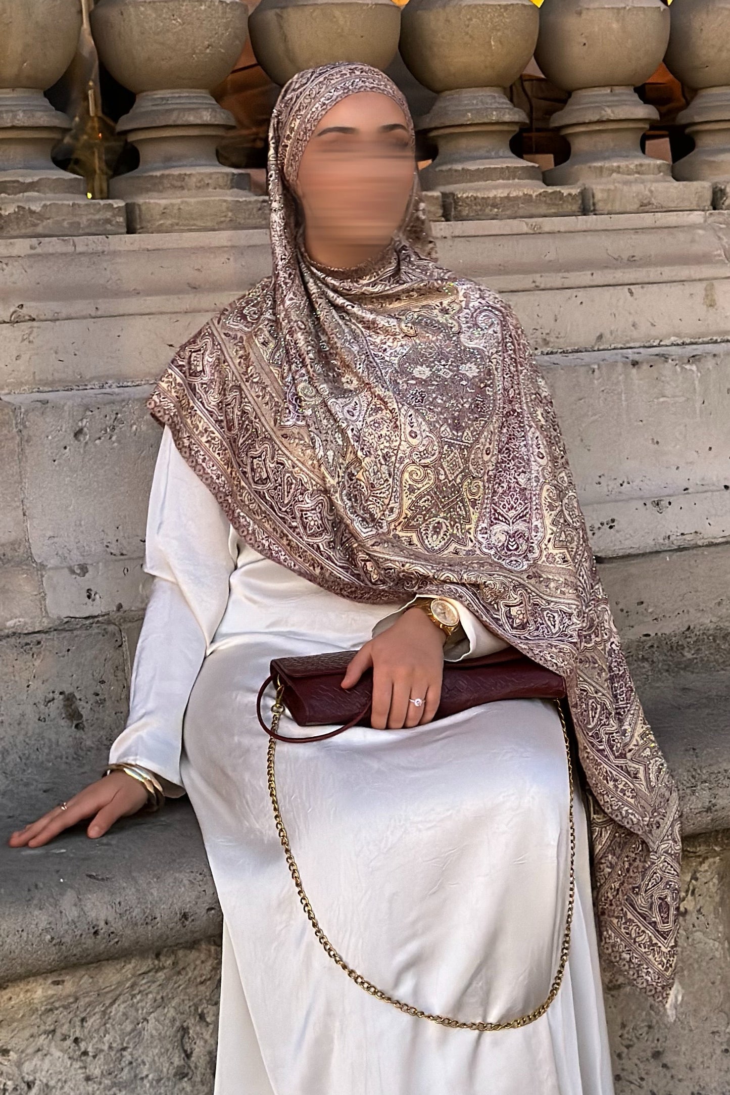 PASHMINA CACHEMIRE A STRASS PRÉ COMMANDE