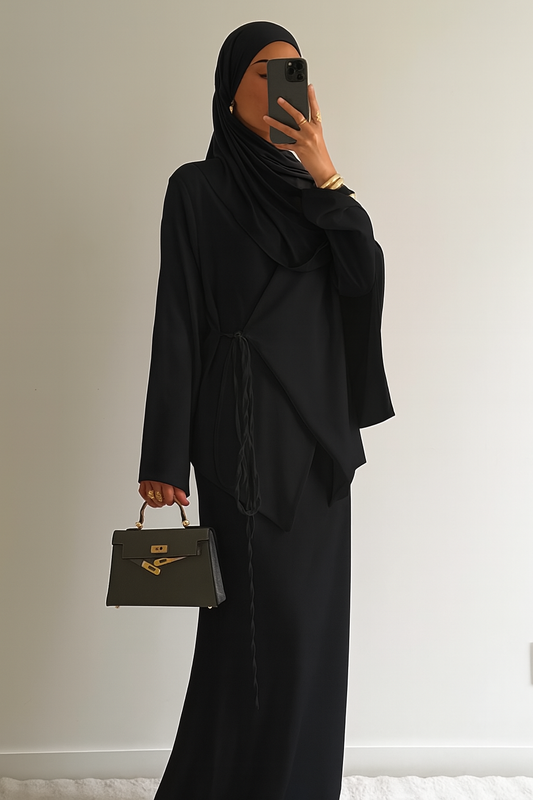 ENSEMBLE SATINÉ NOIR