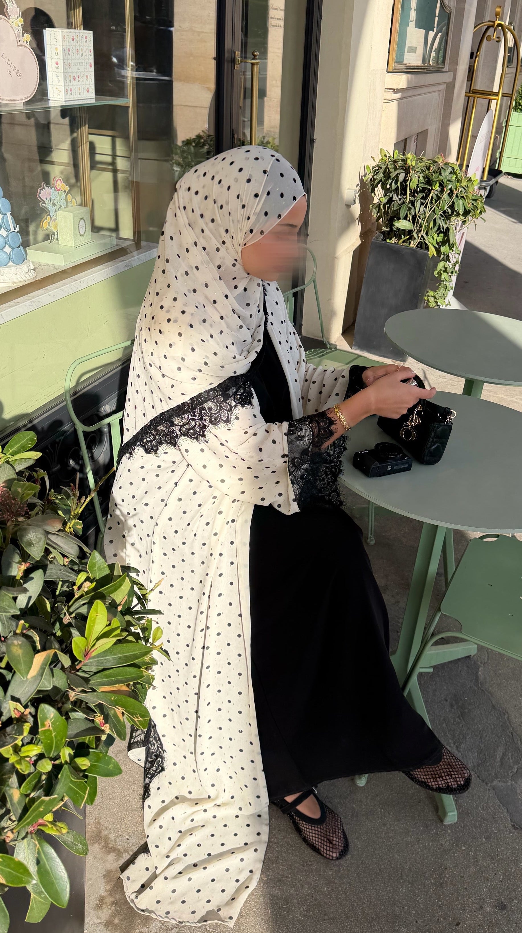 POLKA ABAYA - HIJAB