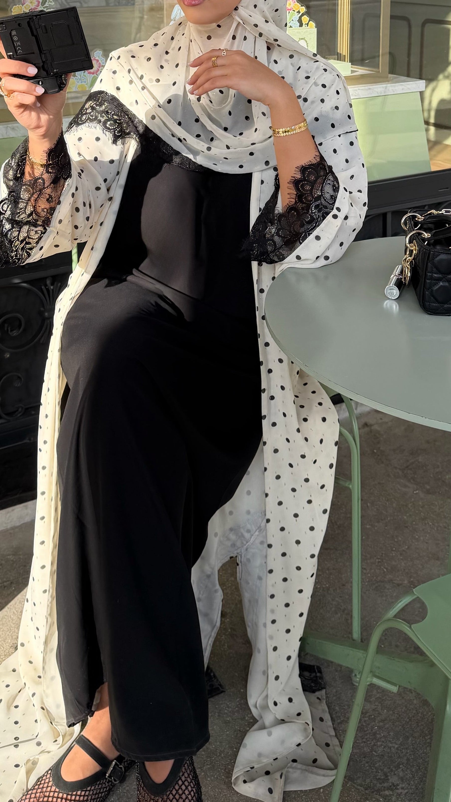 POLKA ABAYA - HIJAB