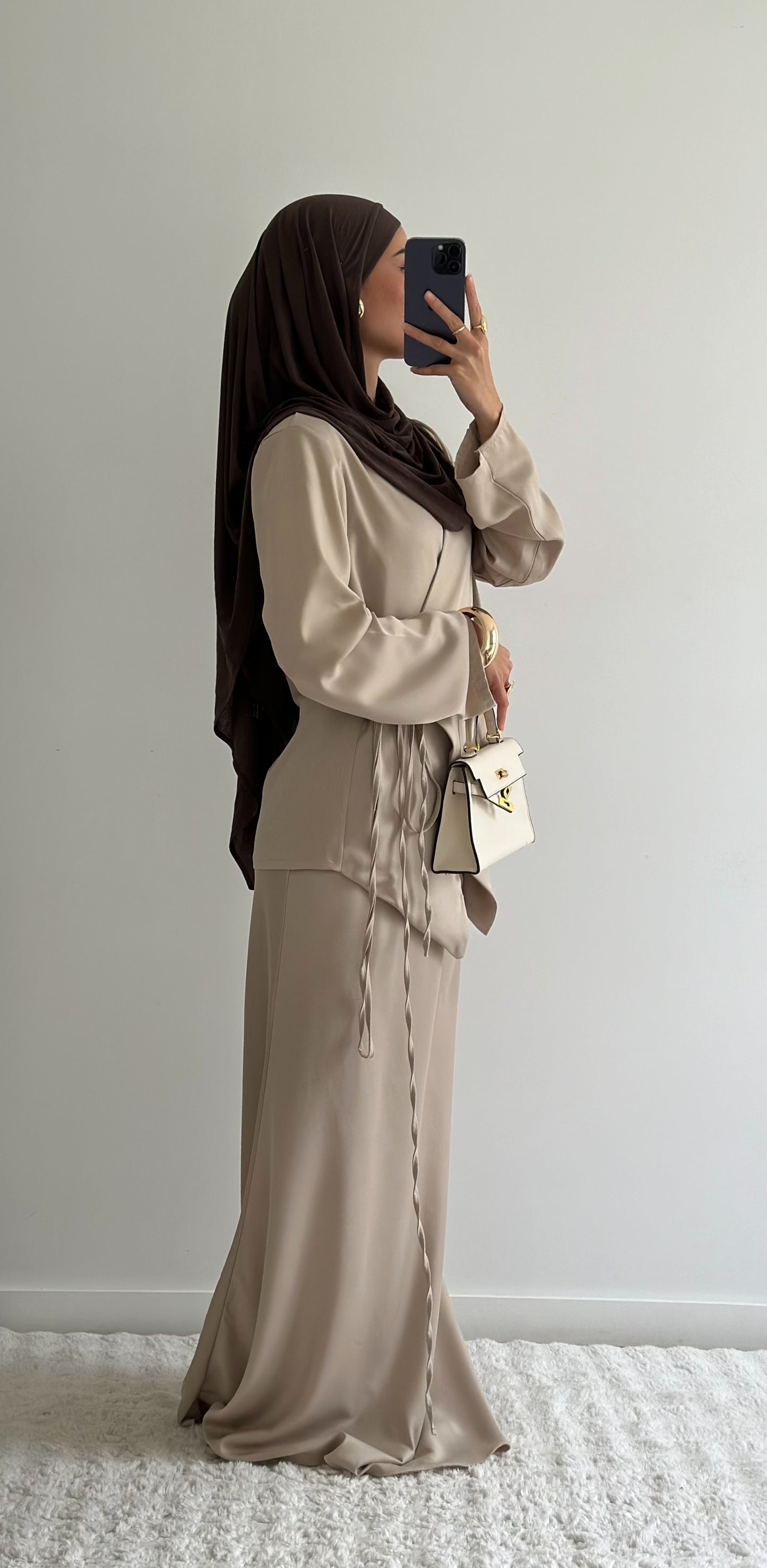 ENSEMBLE SATINÉ BEIGE